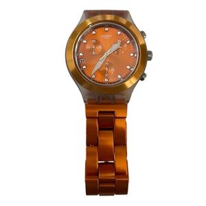 Swatch Orange Irony Stainless Steel Watch
